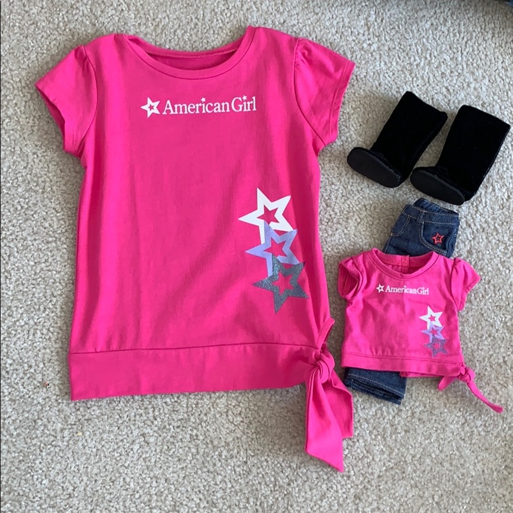 American Girl Shirt + Doll Outfit